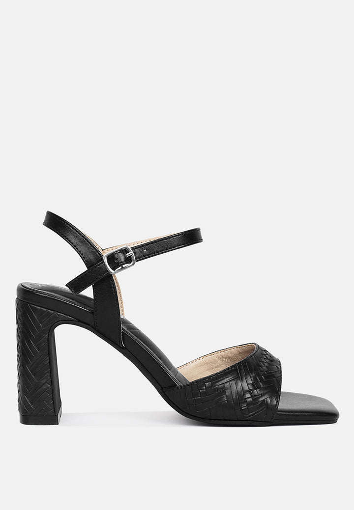 textured faux leather heels by ruw#color_black