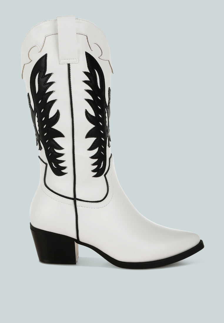 winged patchwork cowboy boots by mode#color_white