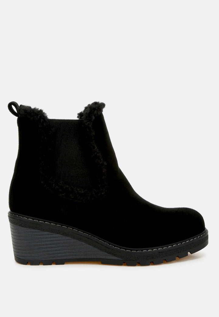 faux fur lined chelsea boots by mode#color_black