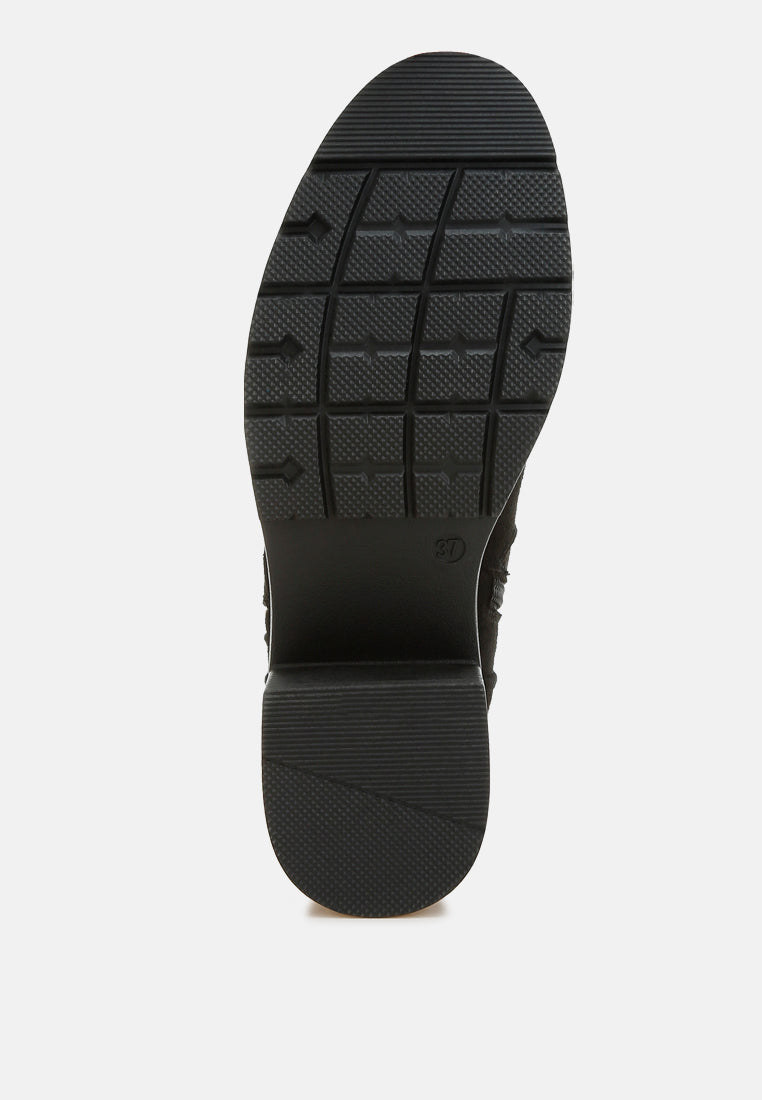 microfiber zipper boots by mode#color_black