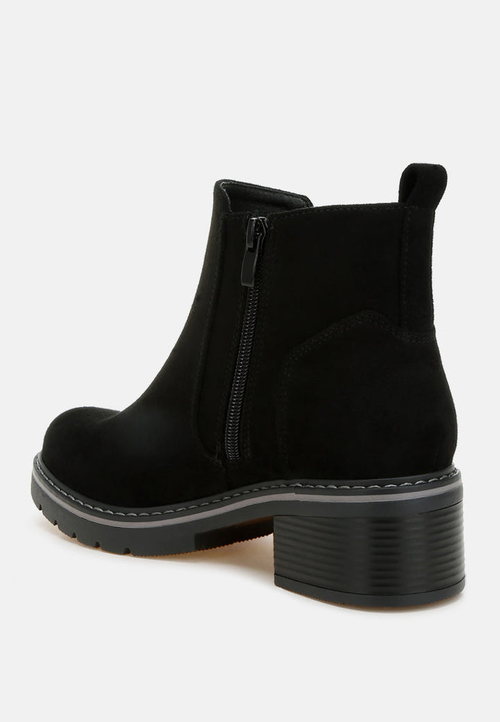microfiber zipper boots by mode#color_black