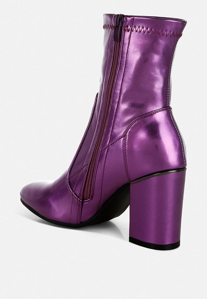 Botas tipo calcetín de piel sintética tirana#color_purple