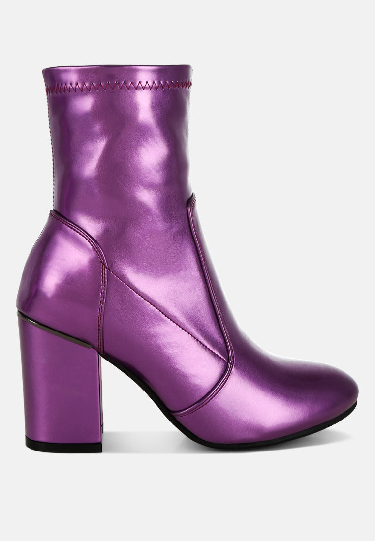 Botas tipo calcetín de piel sintética tirana#color_purple
