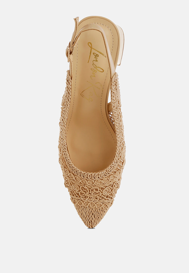 woven design slingback sandals by mode#color_beige