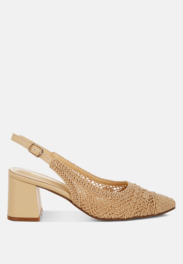 woven design slingback sandals by mode#color_beige