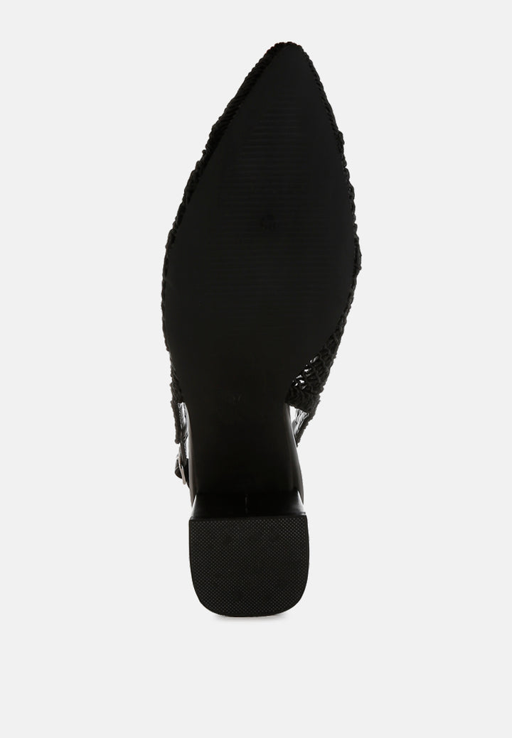 woven design slingback sandals by mode#color_black