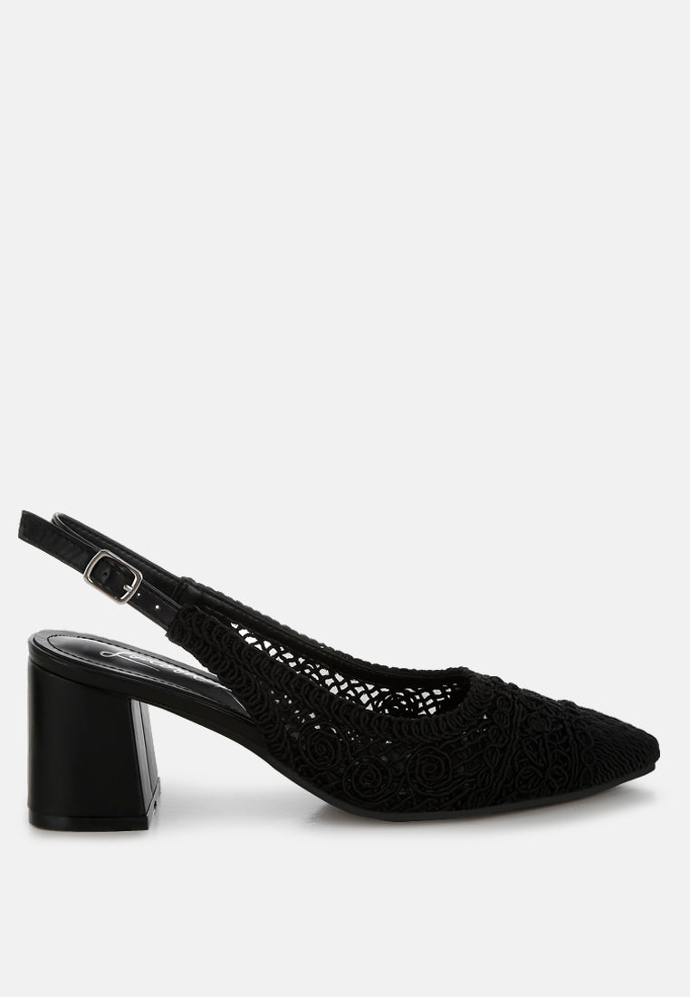woven design slingback sandals by mode#color_black