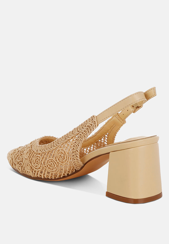 woven design slingback sandals by mode#color_beige