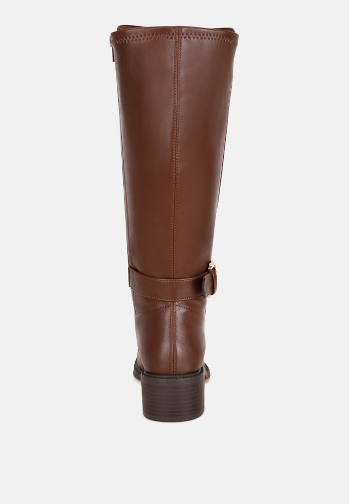 botas largas toluca hebilla clasica#color_marron-liso