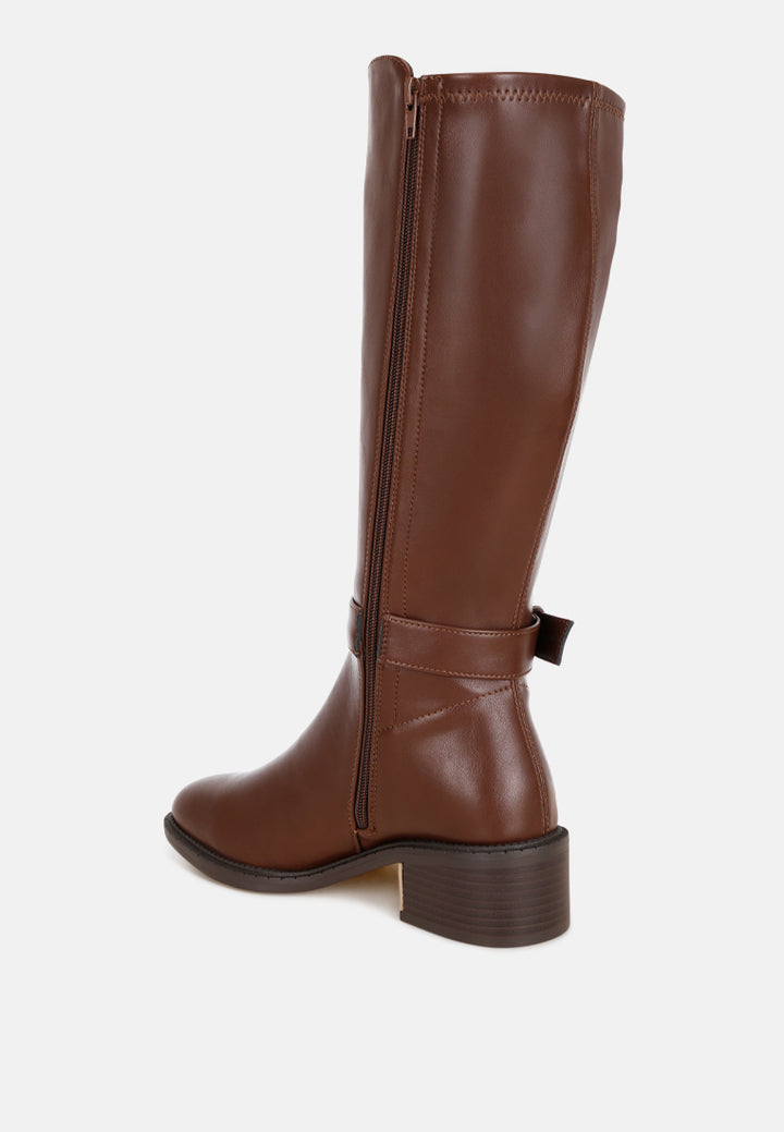 botas largas toluca hebilla clasica#color_marron-liso