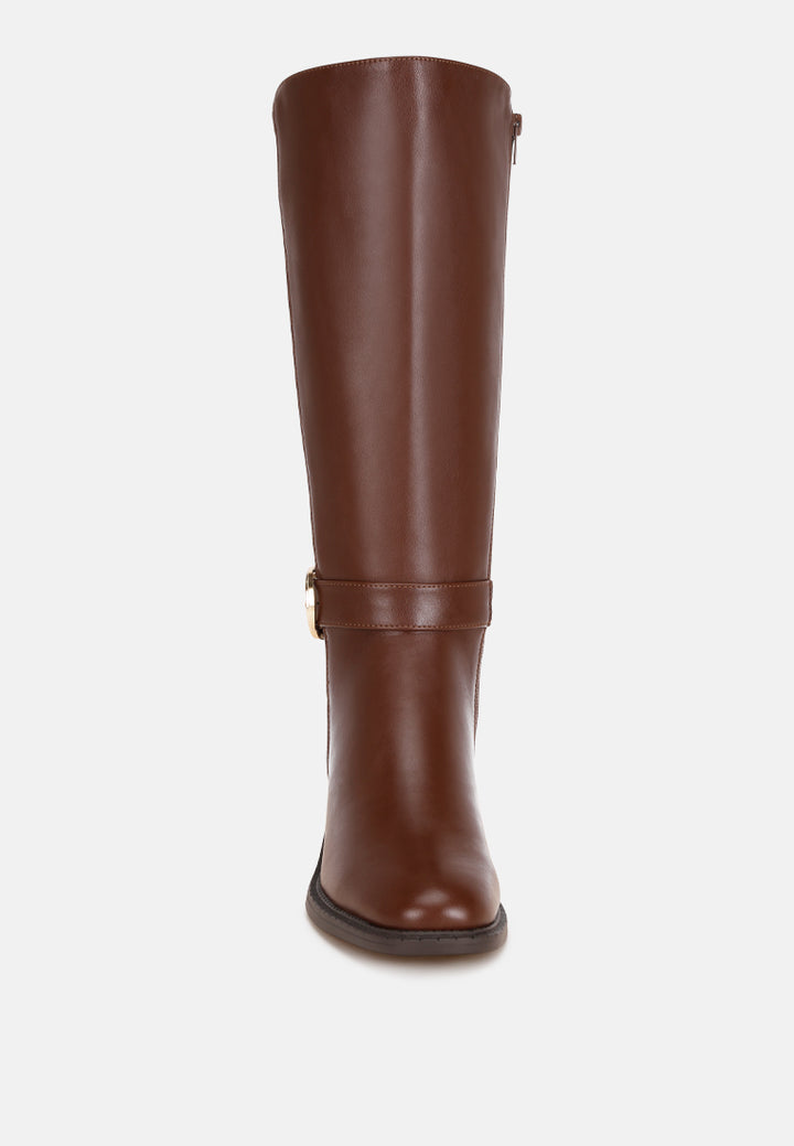 botas largas toluca hebilla clasica#color_marron-liso