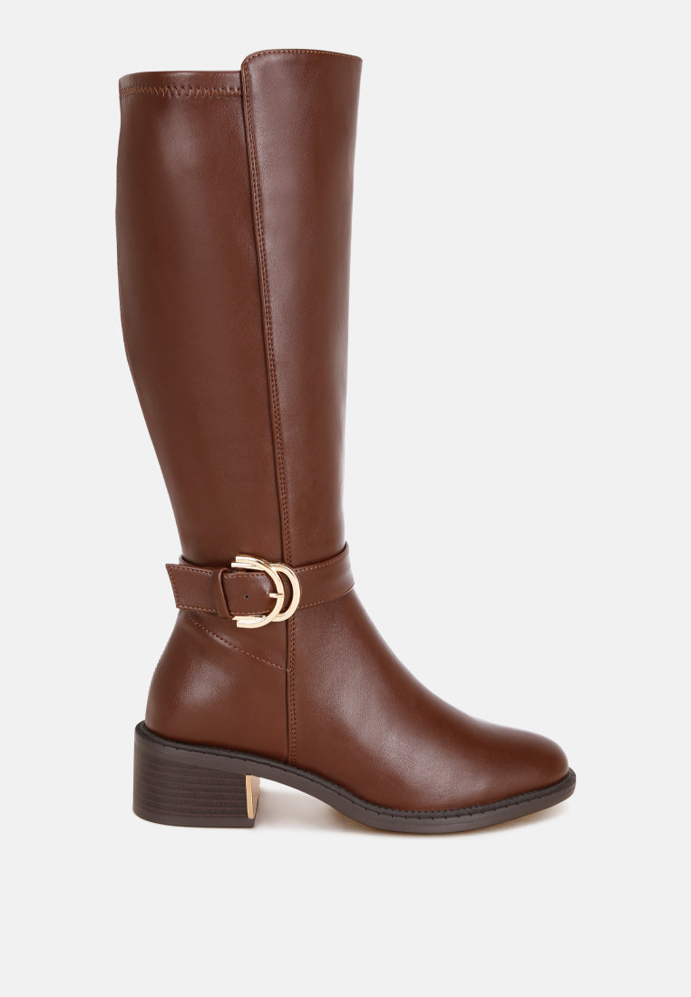 botas largas toluca hebilla clasica#color_marron-liso