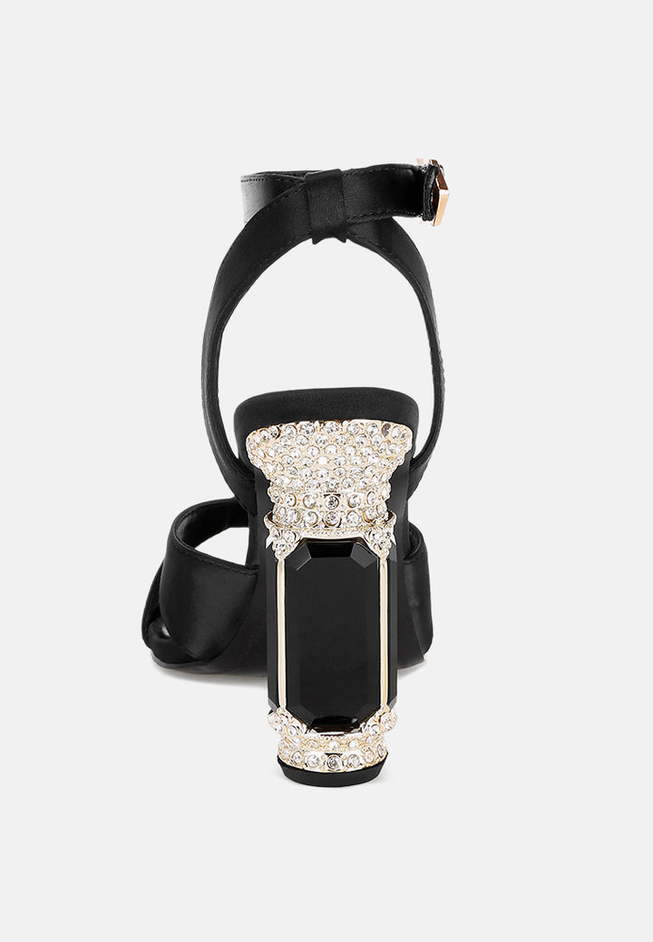 tribeca crystal & diamante pin buckle fantasy heels#color_black