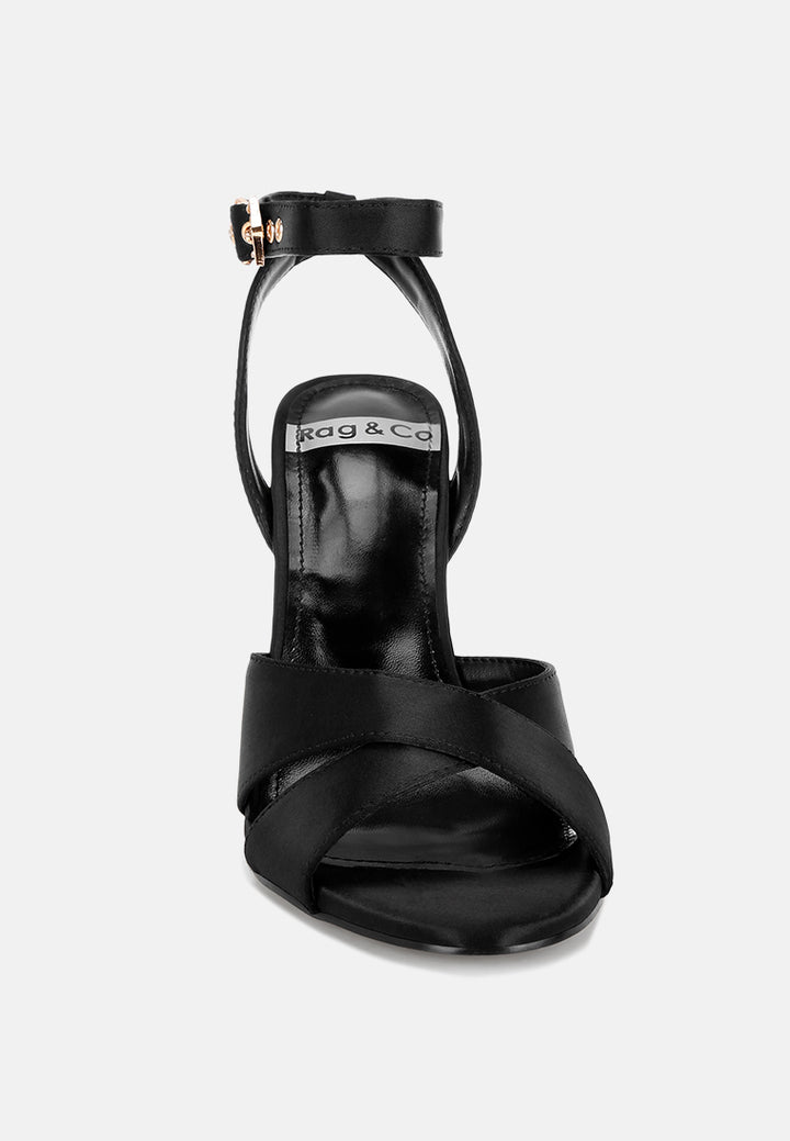 tribeca crystal & diamante pin buckle fantasy heels#color_black