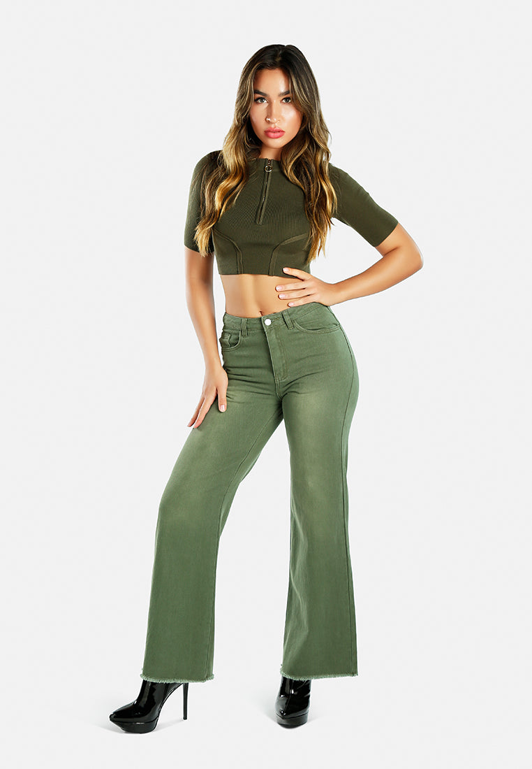 ultra comfortable loose fit denims by ruw#color_army-green