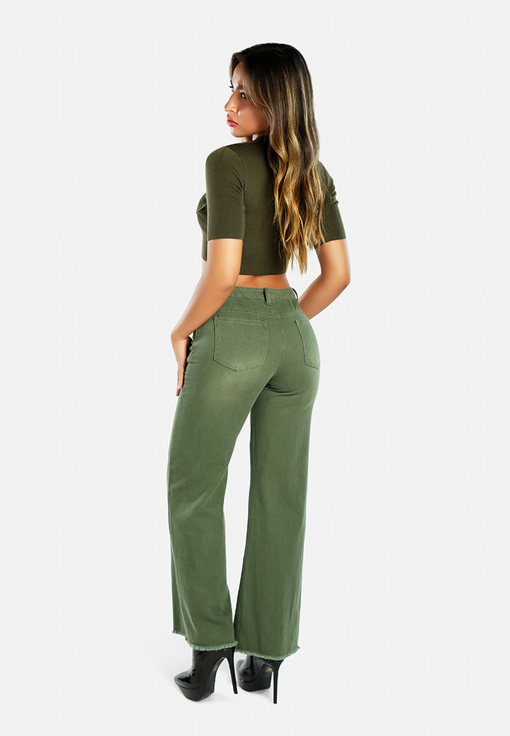 ultra comfortable loose fit denims by ruw#color_army-green