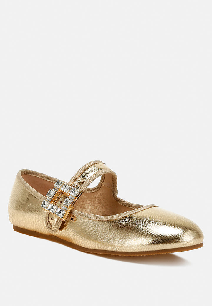 sandalias merceditas con broche eclipsado#color_gold