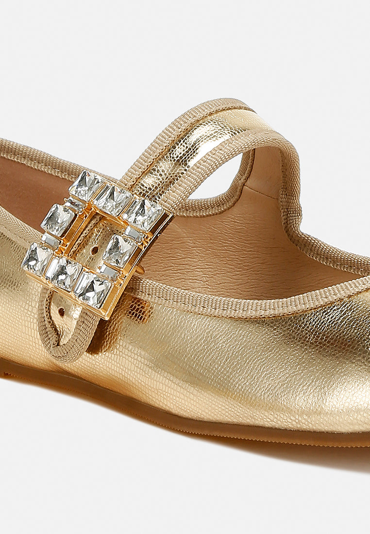 brooch mary jane sandals by rag#color_gold