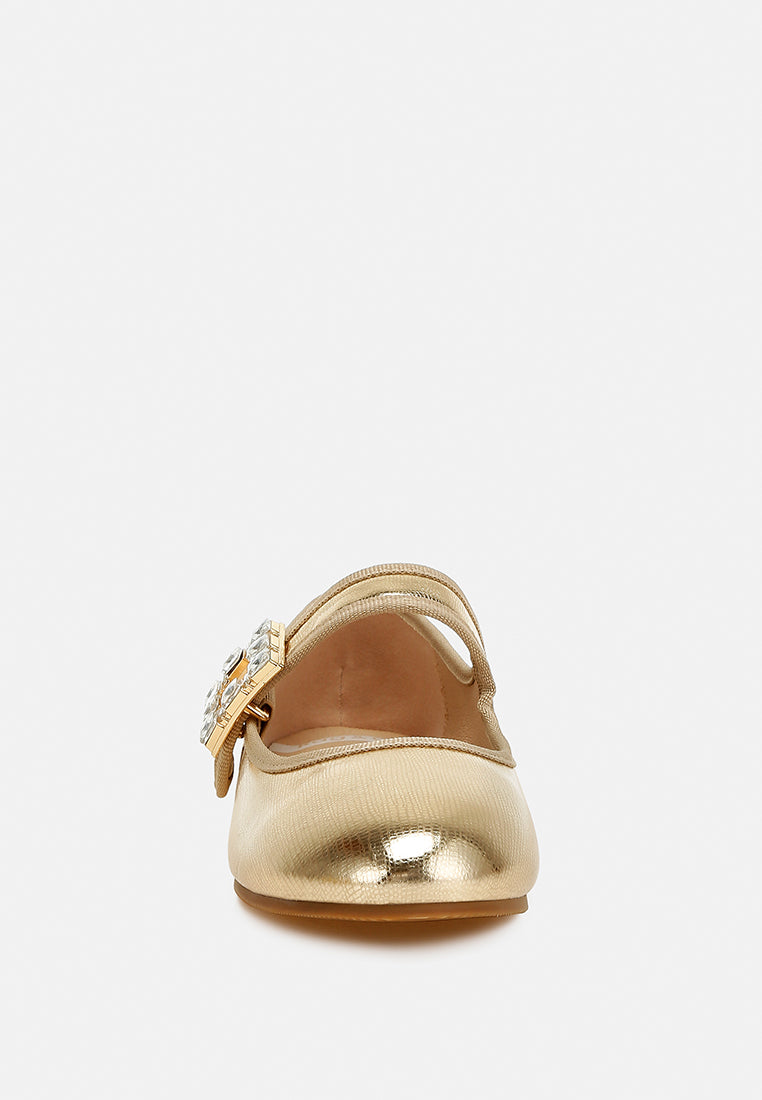 brooch mary jane sandals by ruw#color_gold