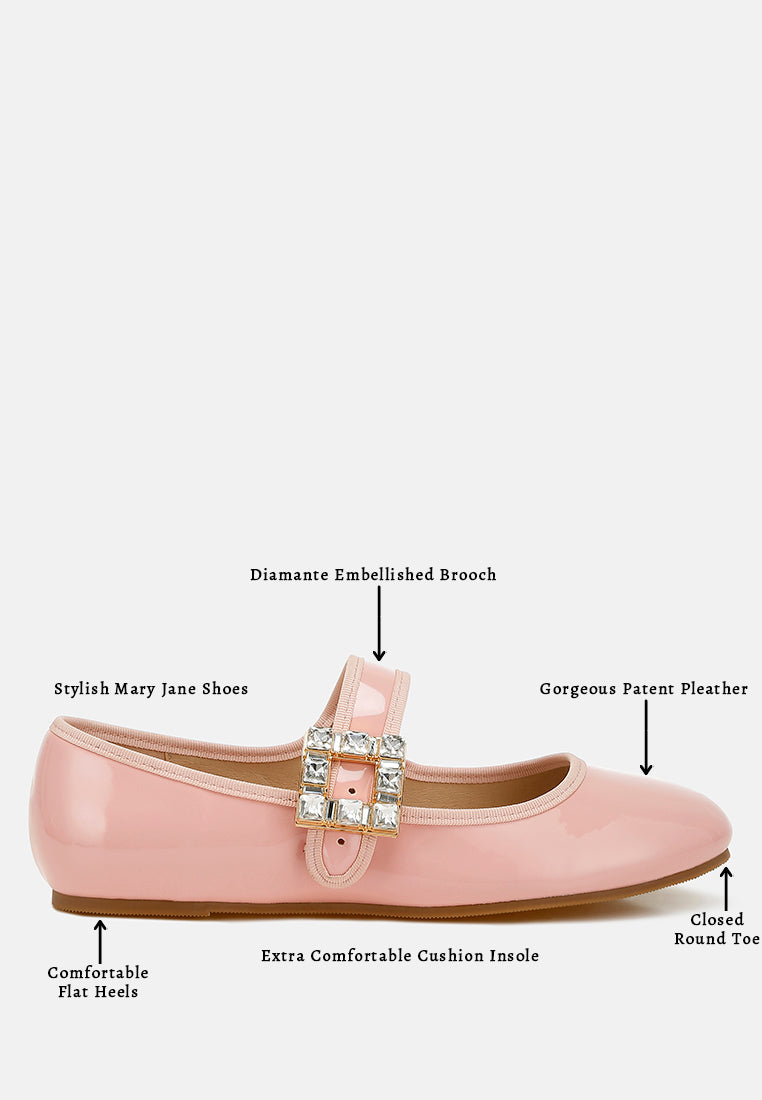 brooch mary jane sandals by rag#color_pink