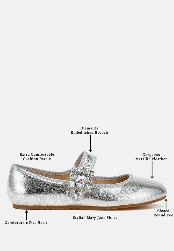 brooch mary jane sandals by ruw#color_silver