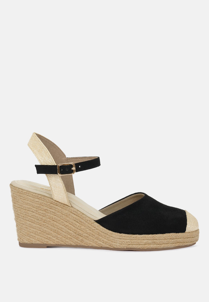 Women Soft Microfiber Espadrille Wedges