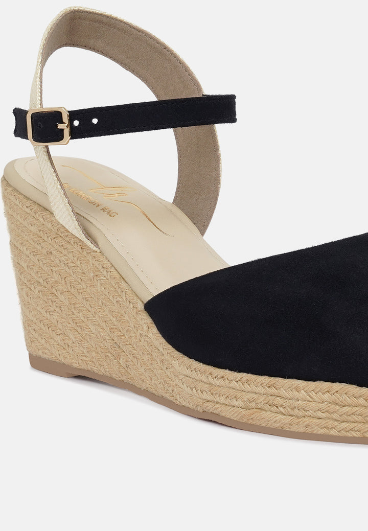 Women Soft Microfiber Espadrille Wedges