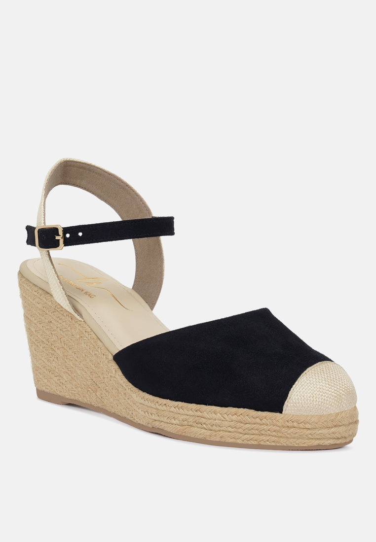 Women Soft Microfiber Espadrille Wedges