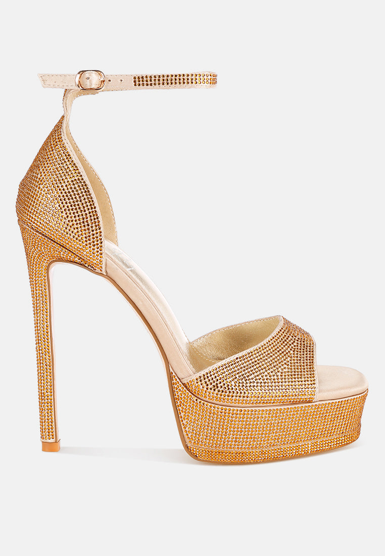 vinchin rhinestones high stiletto heel sandals by ruw#color_gold