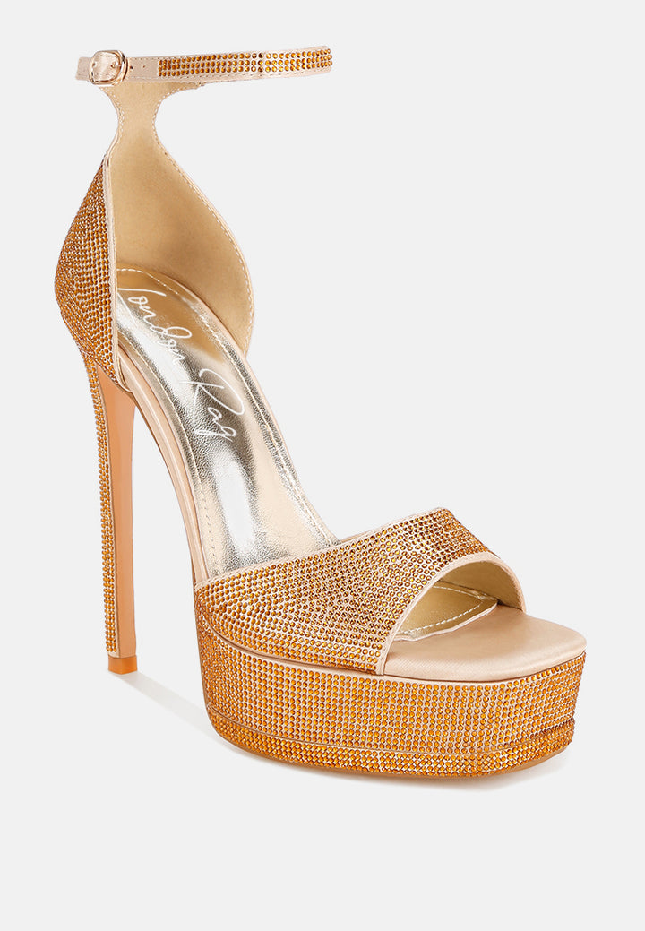 vinchin rhinestones high stiletto heel sandals by ruw#color_gold