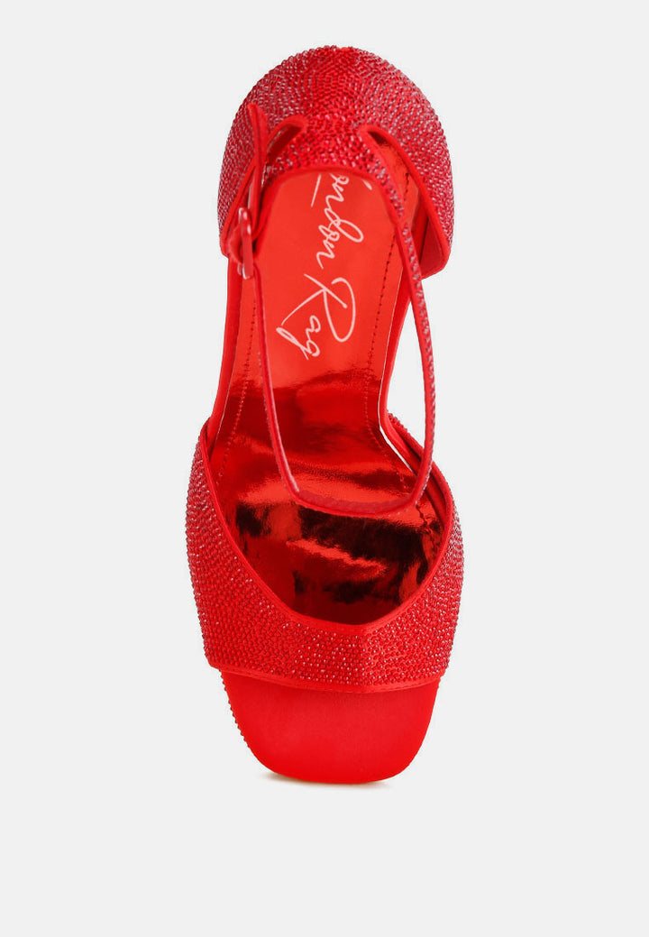 vinchin rhinestones high stiletto heel sandals by ruw#color_red
