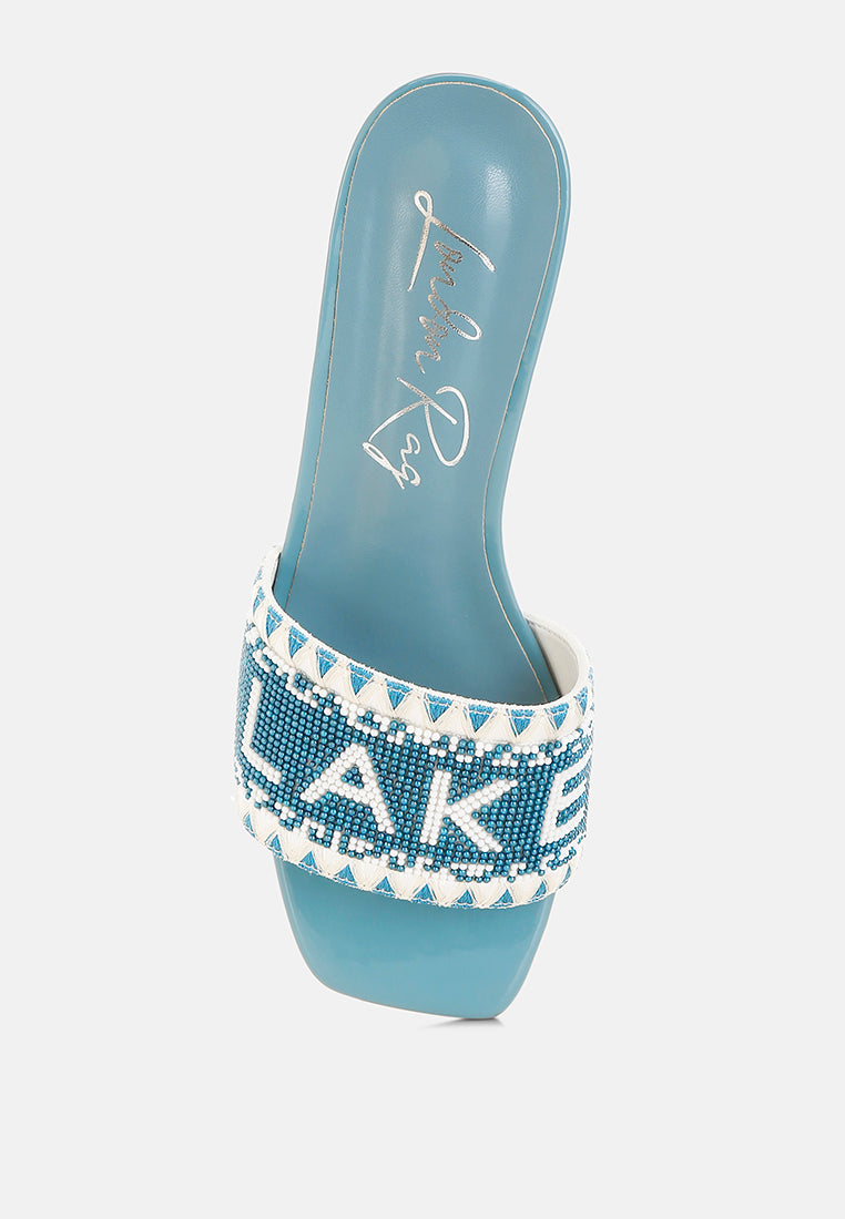 bead-studded slip-on heels by ruw#color_blue