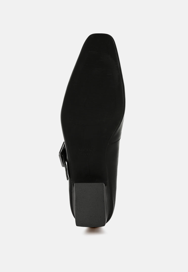 sandalias mary jane de cuero genuino vernis #color_negro