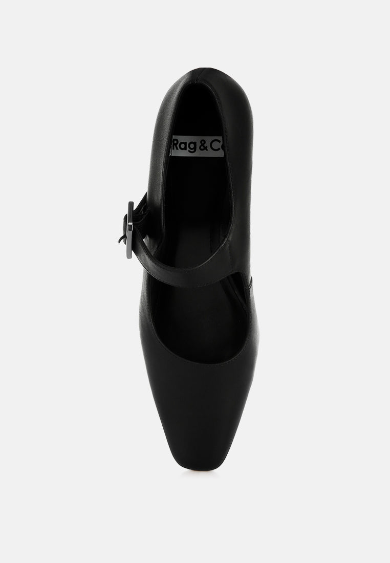 sandalias mary jane de cuero genuino vernis #color_negro