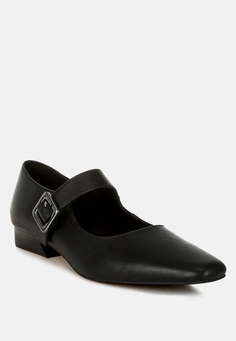 sandalias mary jane de cuero genuino vernis #color_negro