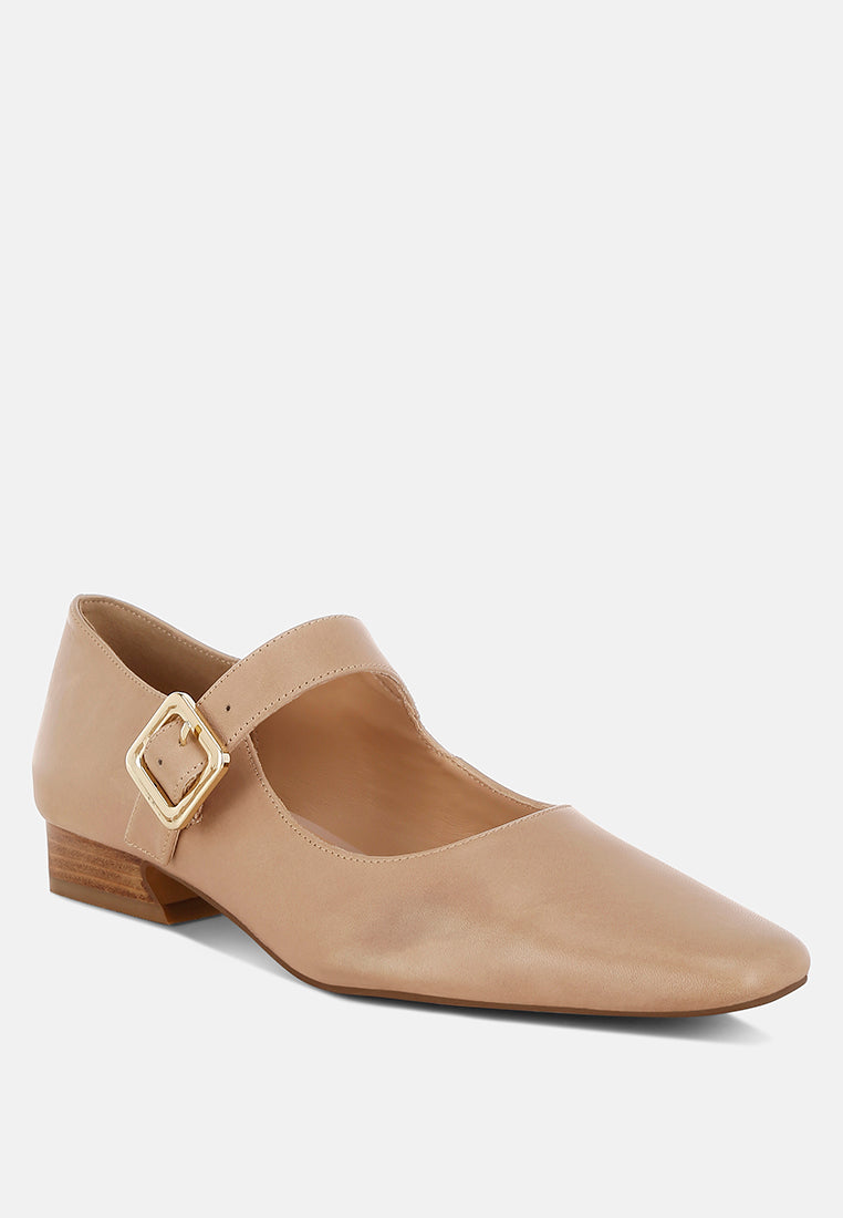 sandalias mary jane de cuero genuino vernis#color_beige