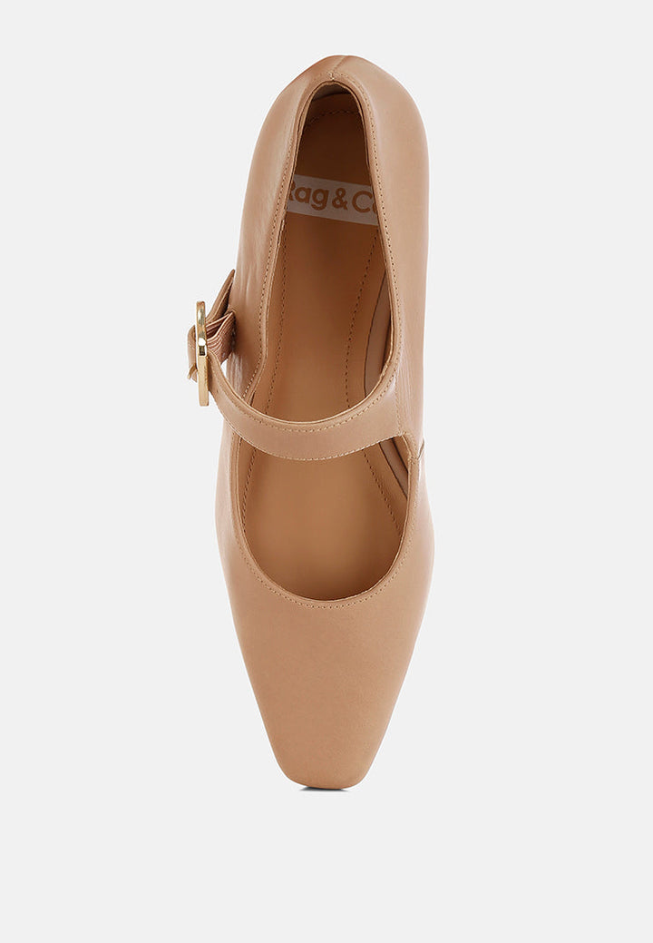 sandalias mary jane de cuero genuino vernis#color_beige
