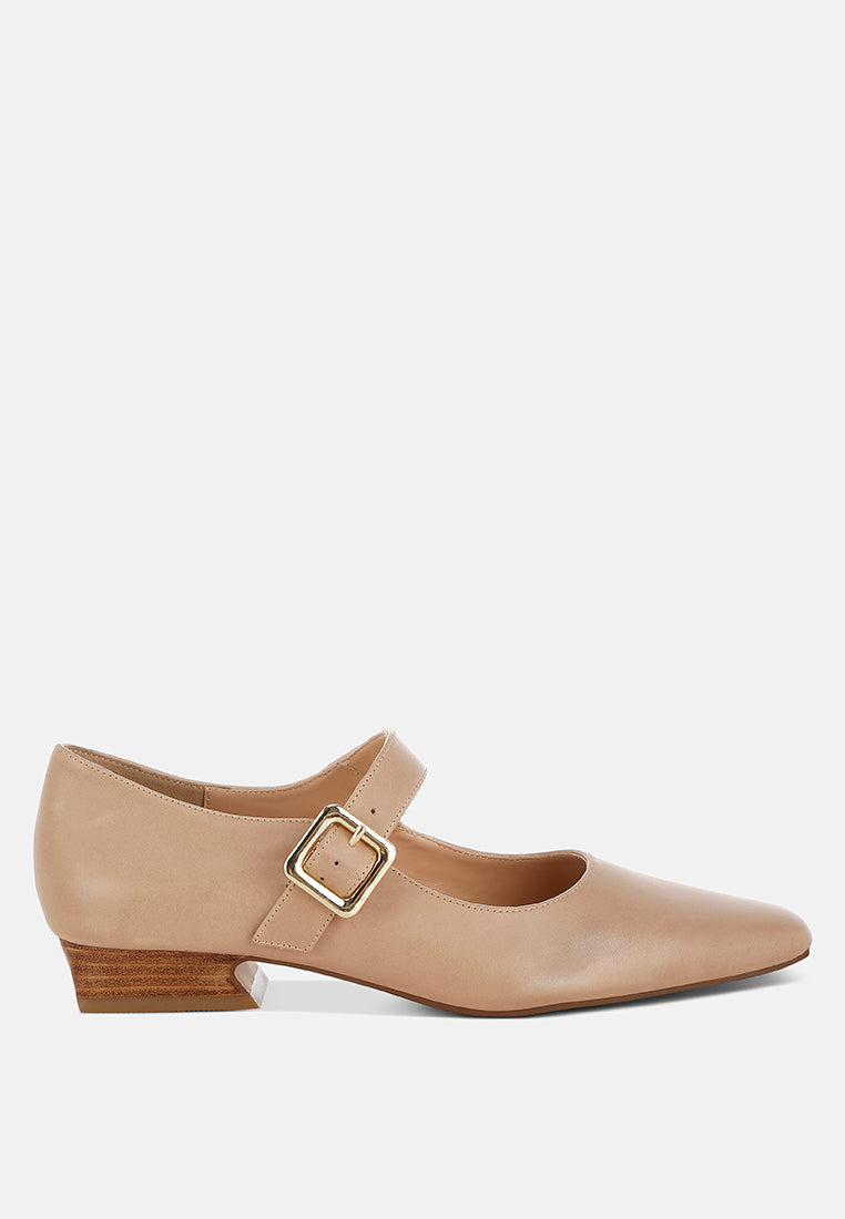 sandalias mary jane de cuero genuino vernis#color_beige