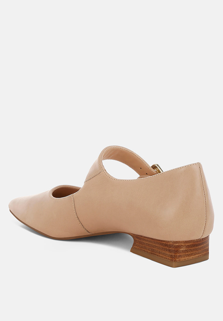 sandalias mary jane de cuero genuino vernis#color_beige