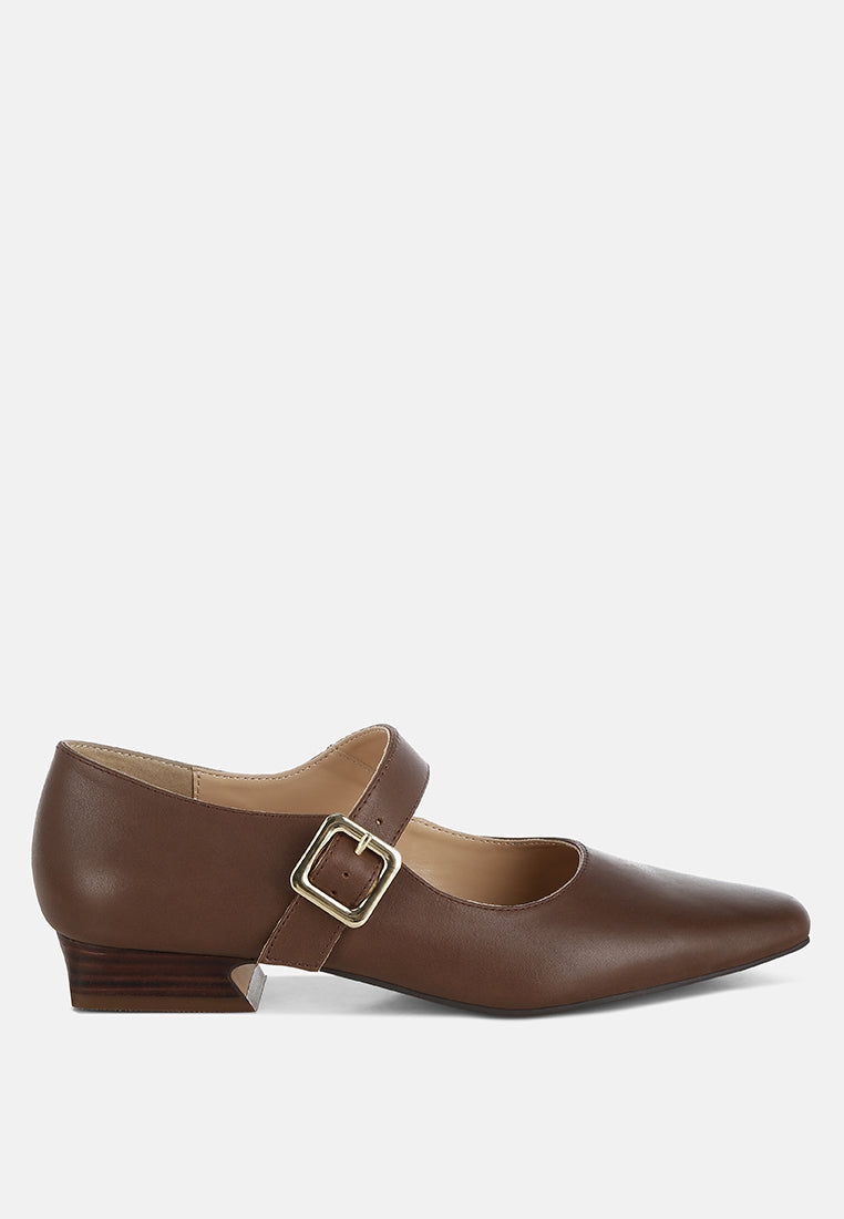 sandalias mary jane de cuero genuino vernis#color_brown