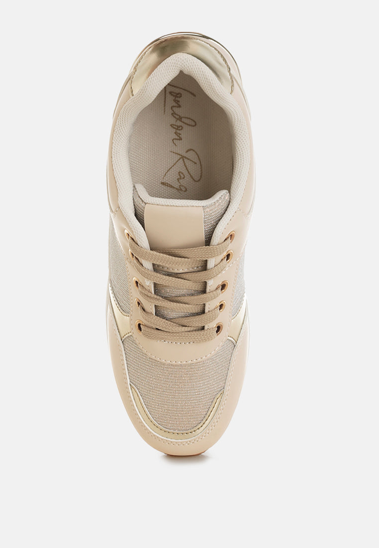 vespera faux leather & mesh sneakers#color_beige