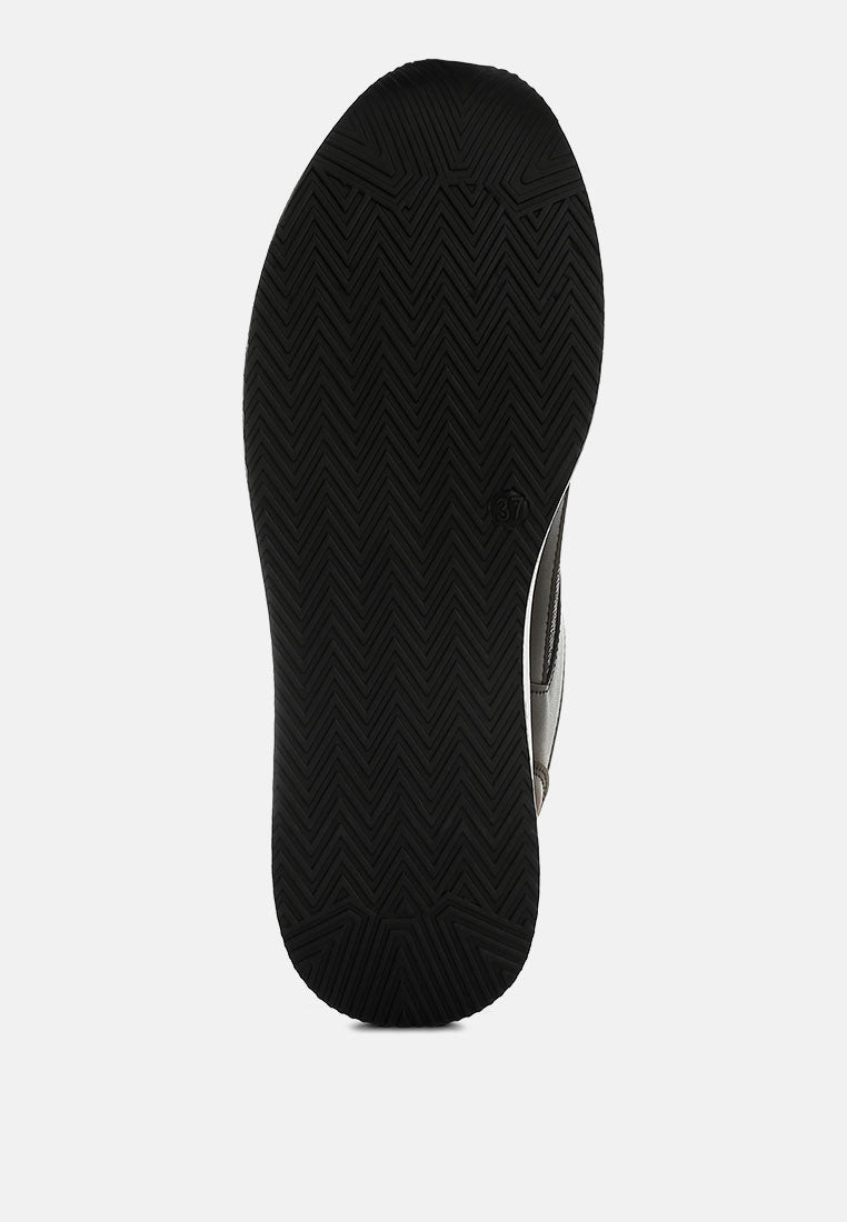 vespera faux leather & mesh sneakers#color_black