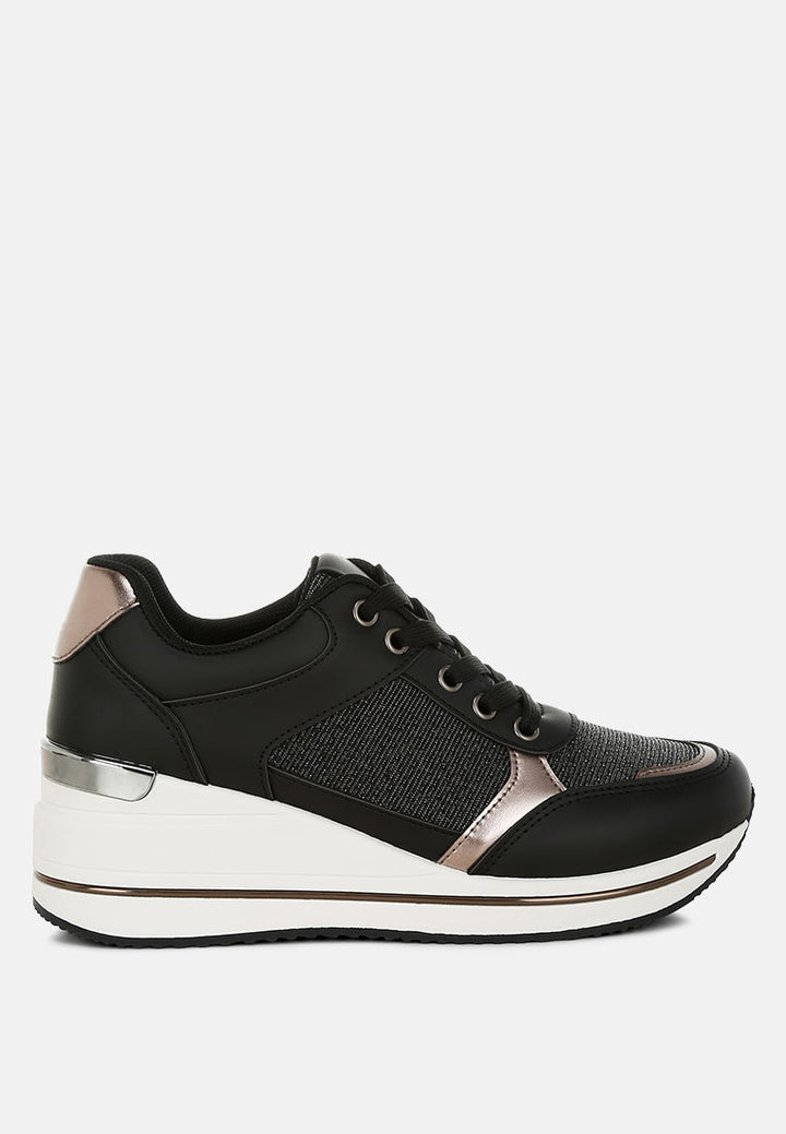 vespera faux leather & mesh sneakers#color_black