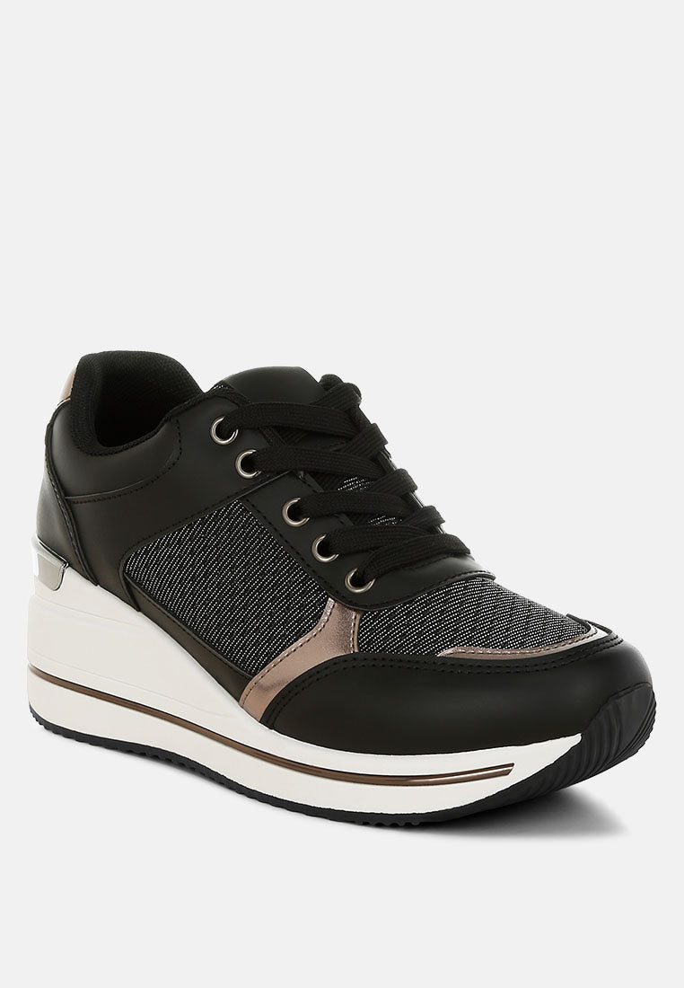 vespera faux leather & mesh sneakers#color_black