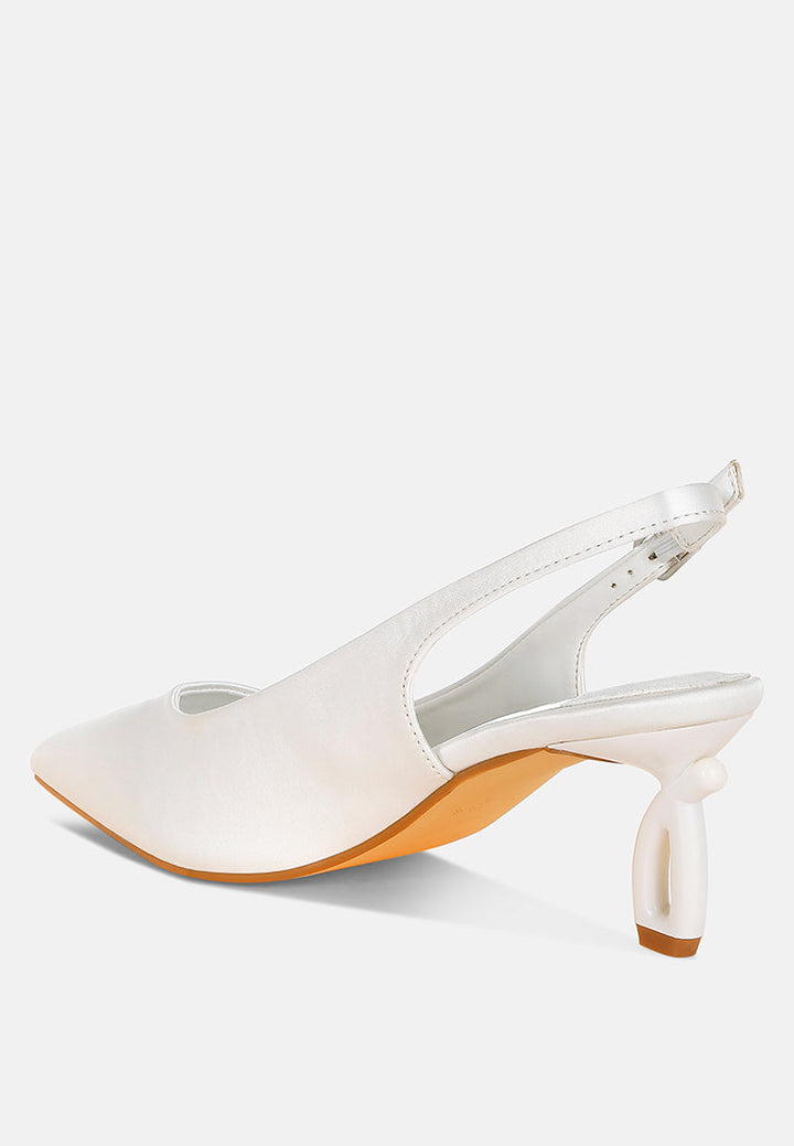 satin pointed toe slingbacks by mode#color_white