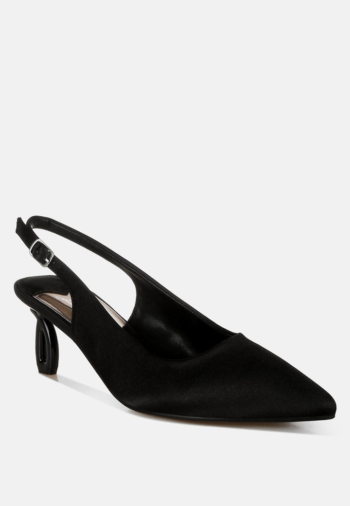 satin pointed toe slingbacks by mode#color_black