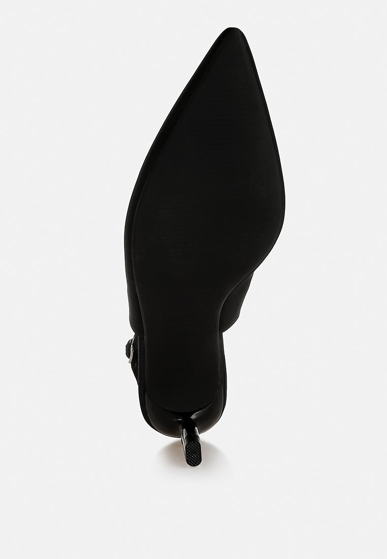 satin pointed toe slingbacks by mode#color_black