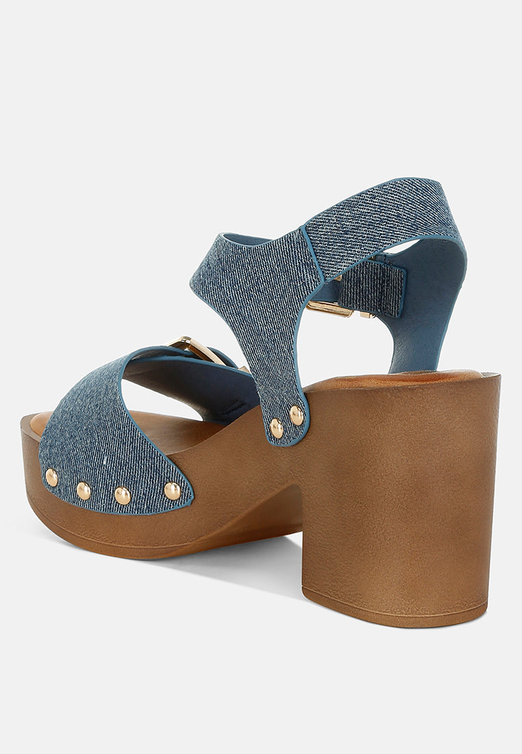 vipasa studded denim clog sandals#color_denim