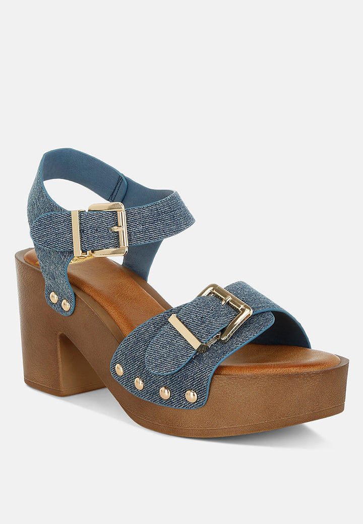 vipasa studded denim clog sandals#color_denim