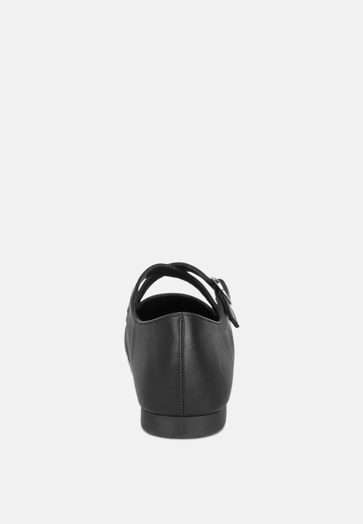 vonily criss cross straps ballet flats#color_black
